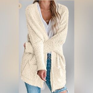Hayden LA Cozy Cream Knit Lux Pocket Cardigan